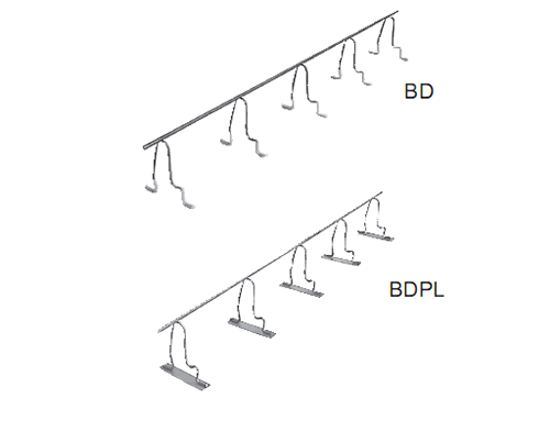 樓板用間隔件（雙層配筋接連，通長式）BD